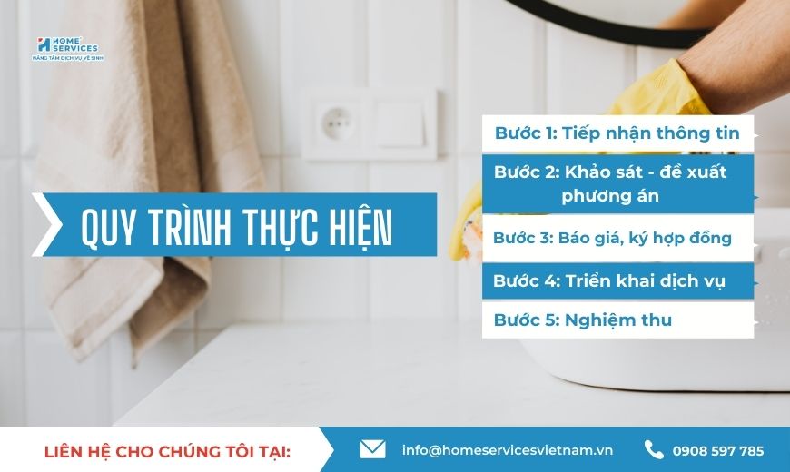 quy trình triển khai vệ sinh chung cư