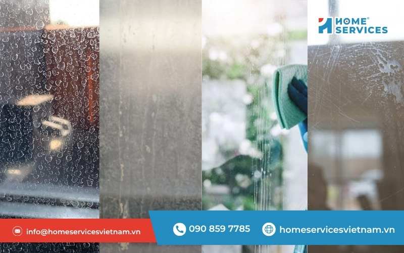 Các loại vết bẩn trên kính