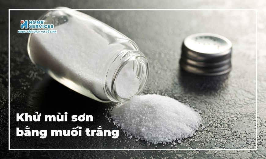 khử mùi sơn bằng muối trắng