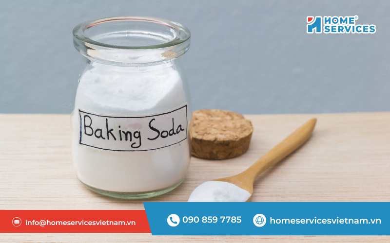 Tẩy cặn canxi bằng baking soda