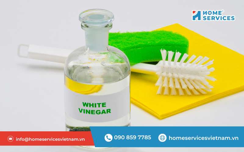 Tẩy cặn canxi bằng giấm