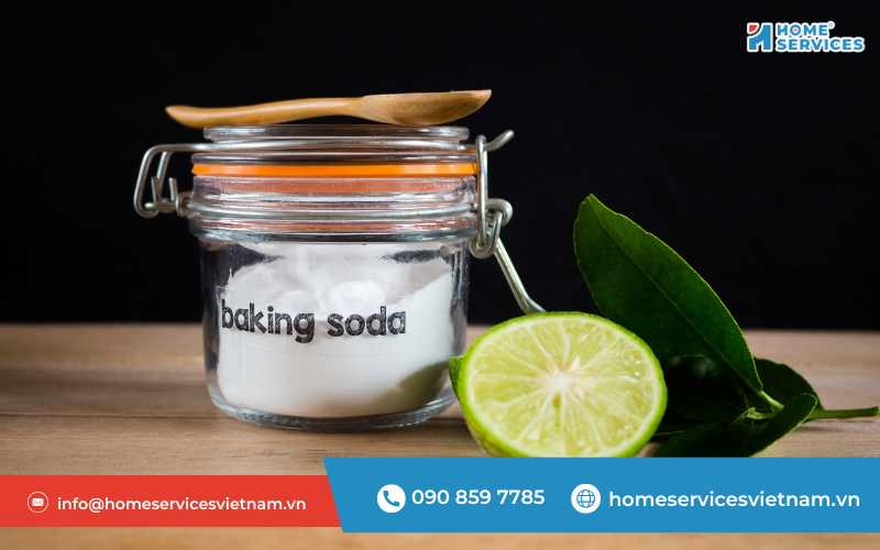 Thông cống nghẹt bằng baking soda và chanh  