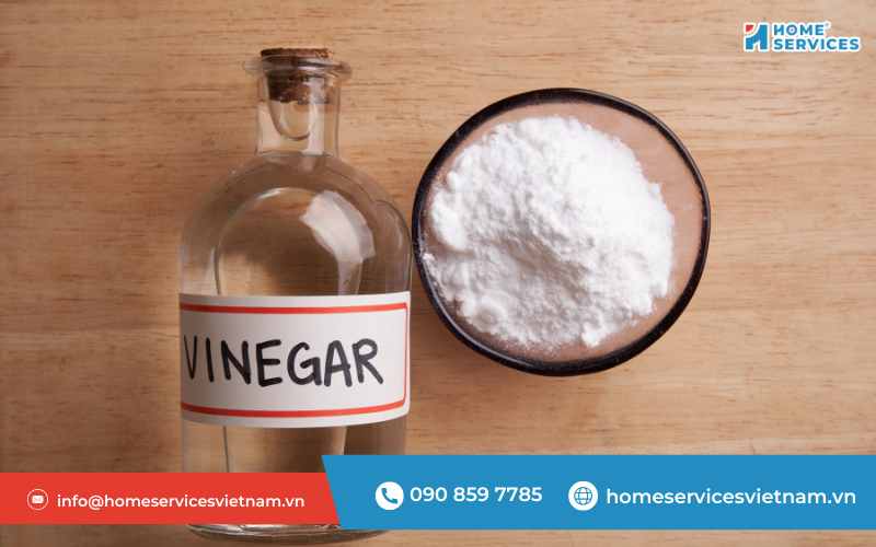 Vệ sinh lavabo bằng baking soda và giấm
