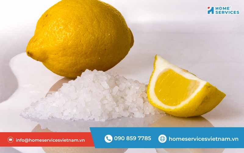 Vệ sinh lavabo bằng chanh và muối