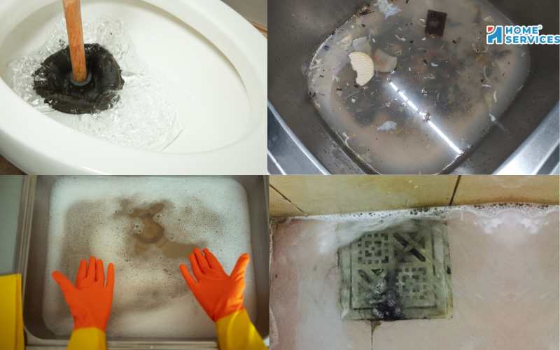 Dấu hiệu nghẹt cống 