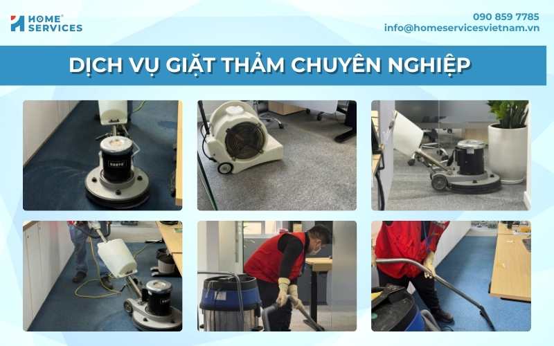 Dịch vụ giặt thảm chuyên nghiệp tại Home Services Việt Nam