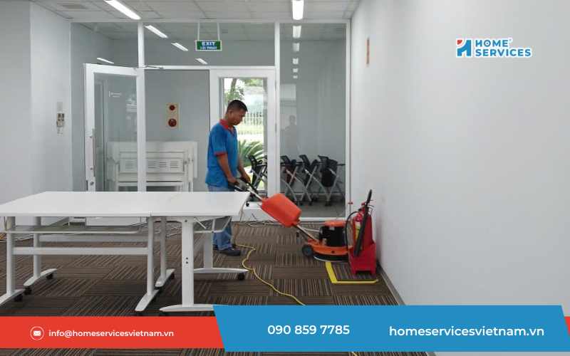 Dịch vụ giặt thảm trường học 