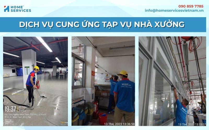 Dịch vụ cung ứng tạp vụ nhà xưởng với thiết bị vệ sinh hiện đại