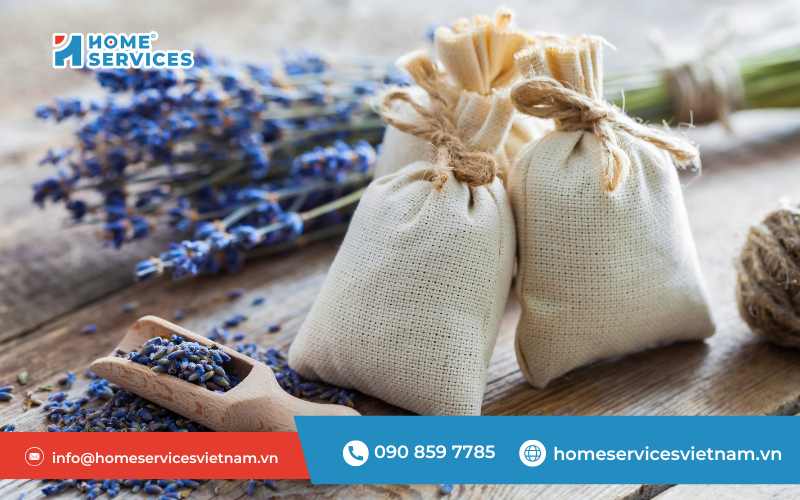 Khử mùi phòng kín bằng sáp thơm, túi thơm