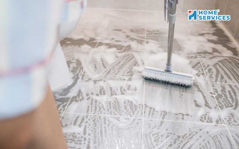 Vệ sinh sàn nhà tắm 