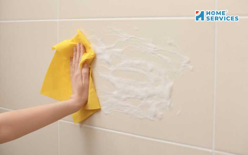 Cách làm sạch tường nhà tắm 