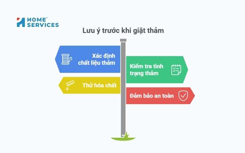 Lưu ý trước khi giặt thảm 