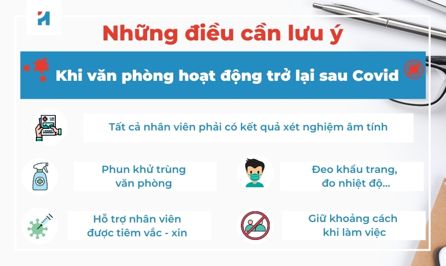 Checklist văn phòng sau Covid