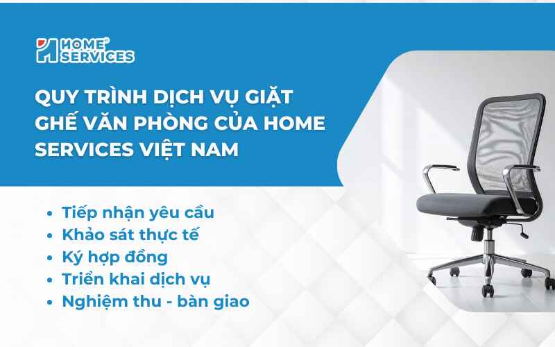 Quy trình giặt ghế văn phòng 