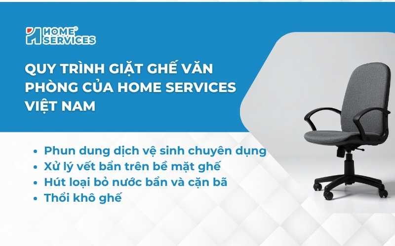 Quy trình giặt ghế văn phòng 