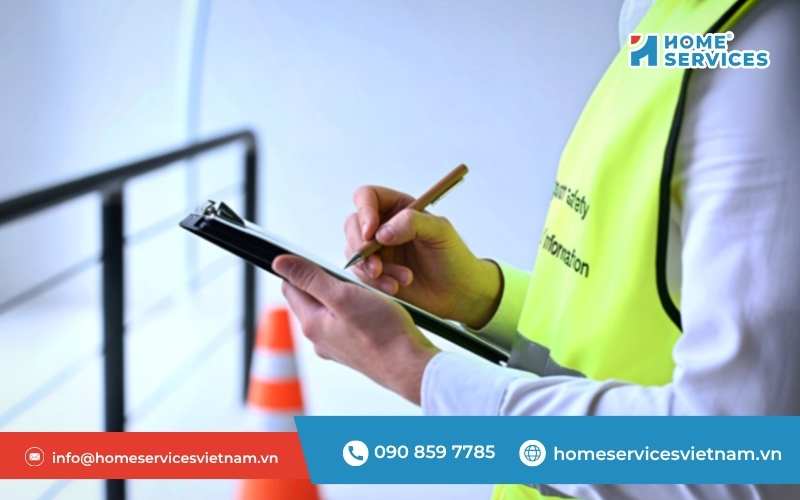 Khảo sát hiện trạng trước khi lau kính