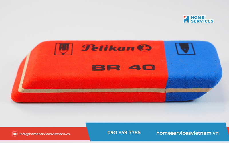 Gôm tẩy có thể tẩy các vết băng dính mỏng