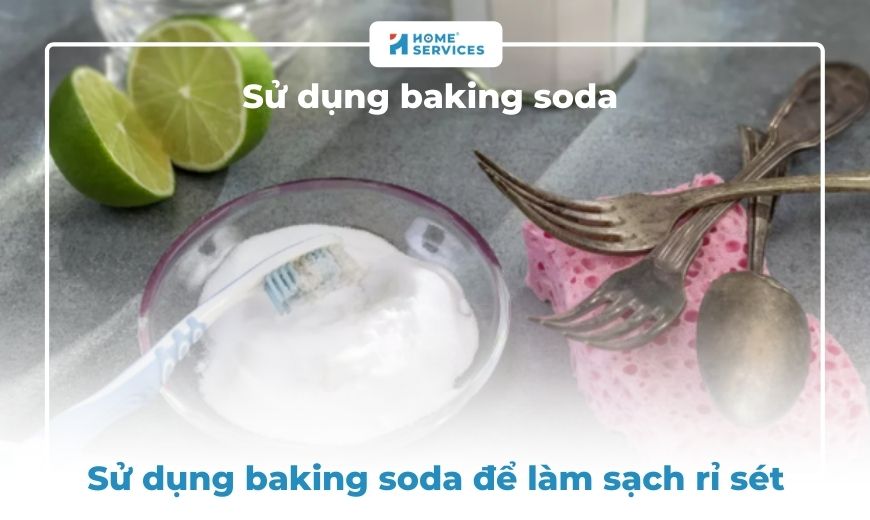 Sử dụng baking soda để vệ sinh kim loại