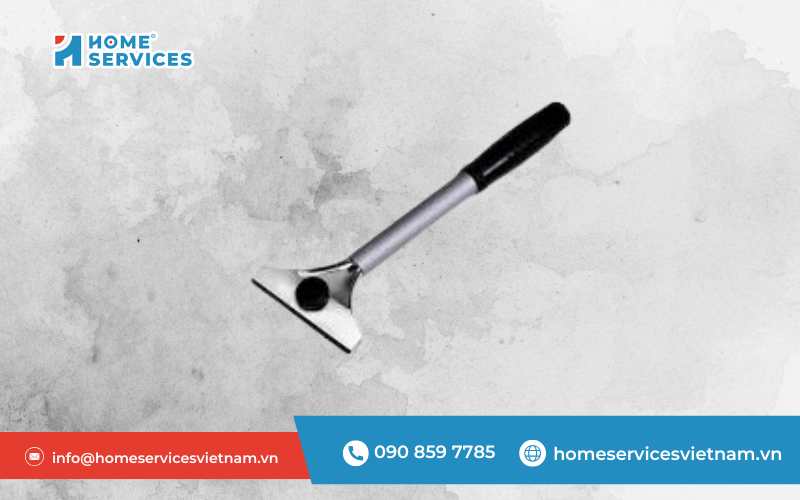 Tẩy keo decal bằng dao cạo kính chuyên dụng