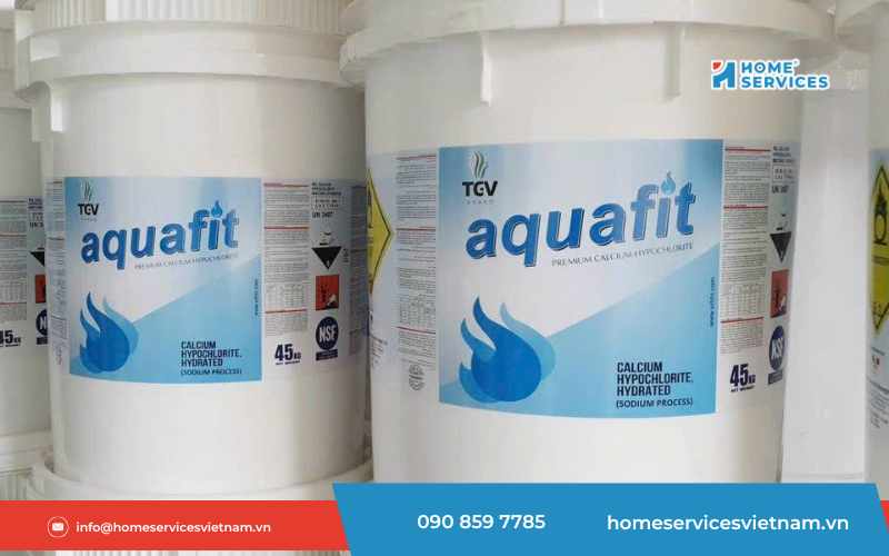 Tẩy rong rêu bằng bột clo