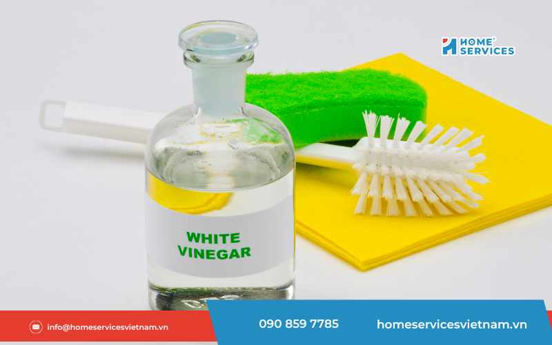 Tẩy xi măng trên nền gạch bằng giấm